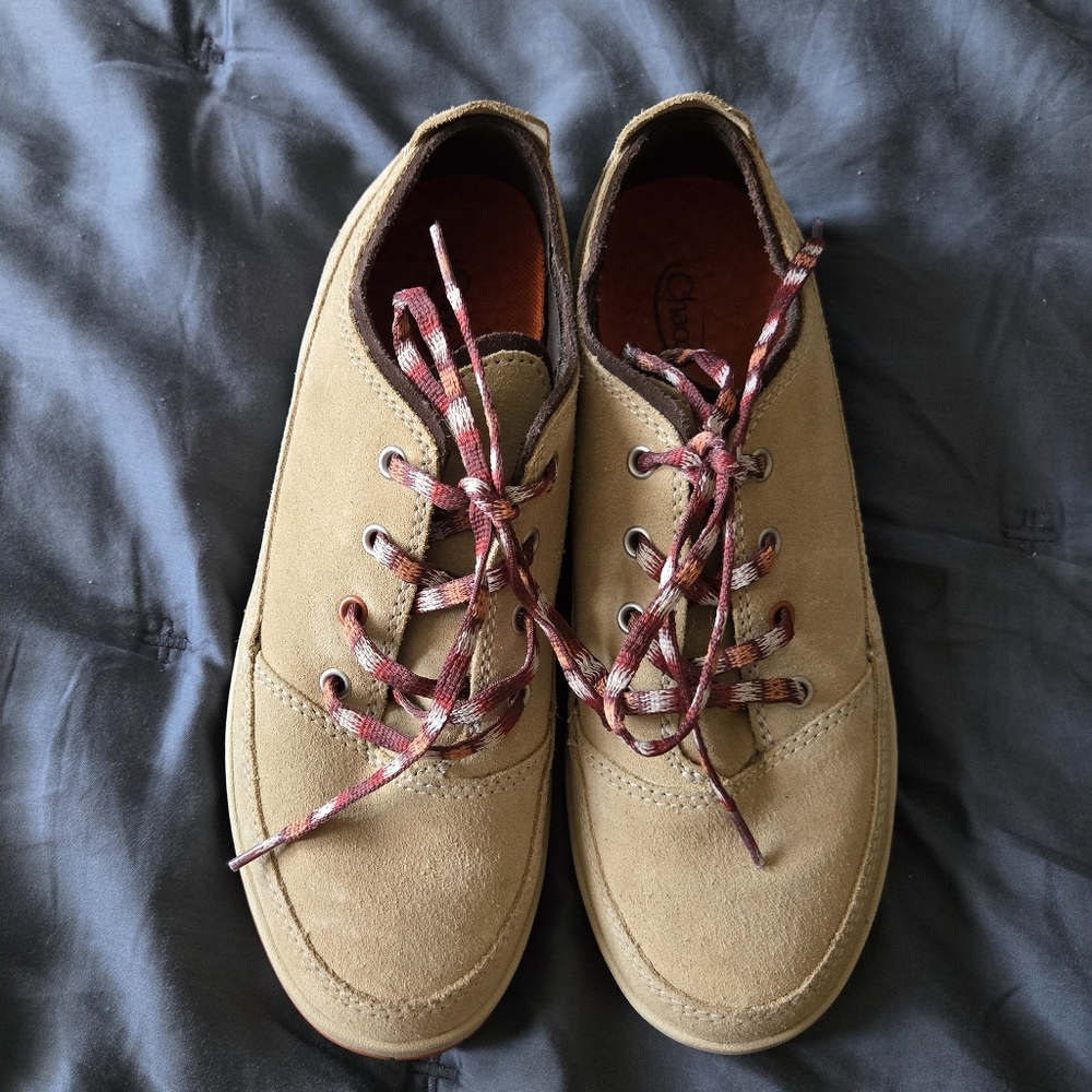 Chaco Velleda Incense Tan Suede Lace-Up Shoes SZ 7